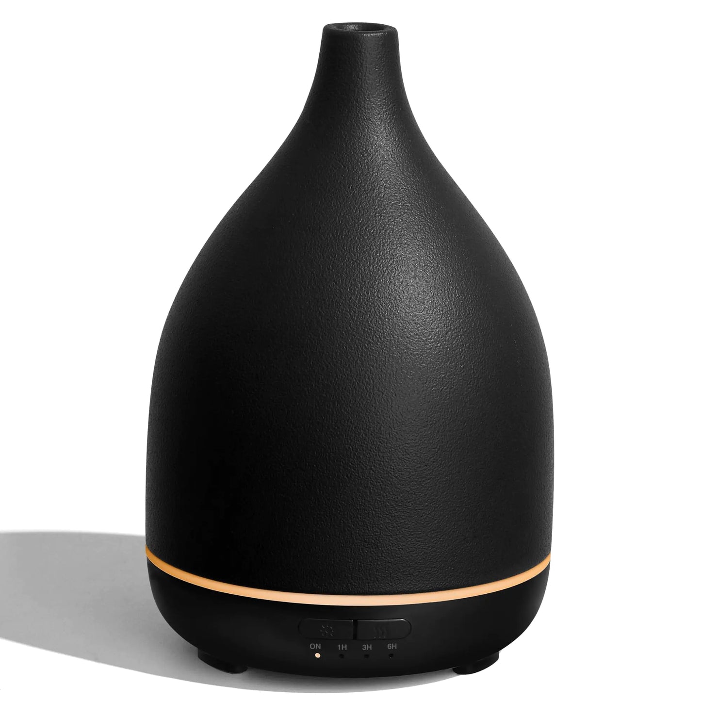 InnoGear Oil Diffuser 300ML Ceramic Diffuser for Essential Oils Handcrafted Aromatherapy Diffuser Ultrasonic Cool Mist Humidifier with 4 Timers Waterless Auto Off for Room Office Black