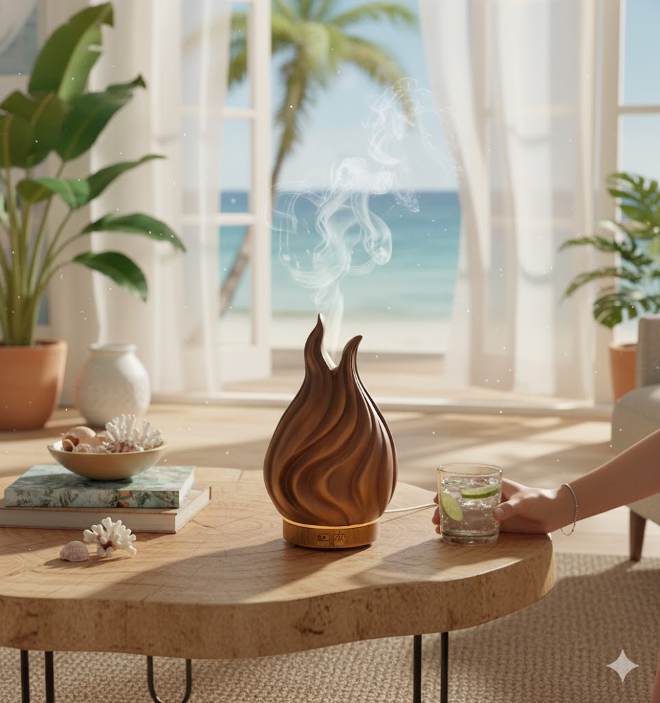 The Ember Diffuser – Sculpted Mist Light by Novaora